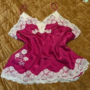 Pink lace tank top